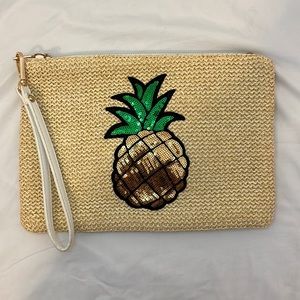 SOLD. Pineapple clutch. Never used.